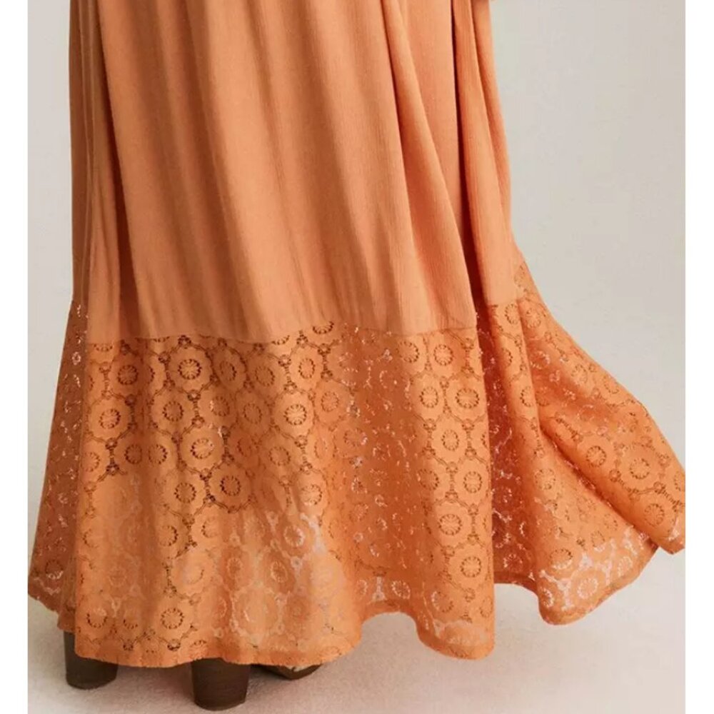 Torrid 2 Pheasant Festi Lace Trim Maxi Dress 2X 18 20 - Picture 5 of 11